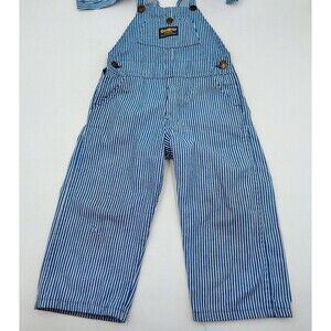 Vintage Oshkosh B Gosh Vestbak Railroad Stripe Bib Overalls Childs USA Made